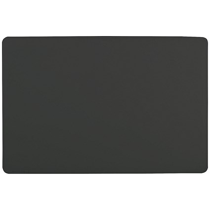 Durable Desk Mat with Contoured Edge, W650xD520mm, Black