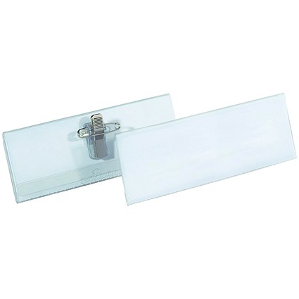 Durable Name Badge with Combi Clip 40x105mm 851900