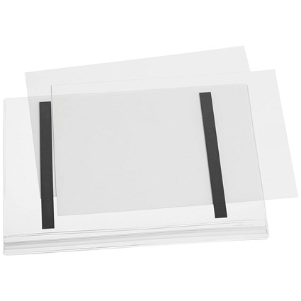 Durable Water-resistant Pocket, A4, Magnetic, Clear, Pack of 5