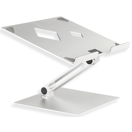 Durable Universal Laptop Stand, Adjustable Height and Tilt, Silver