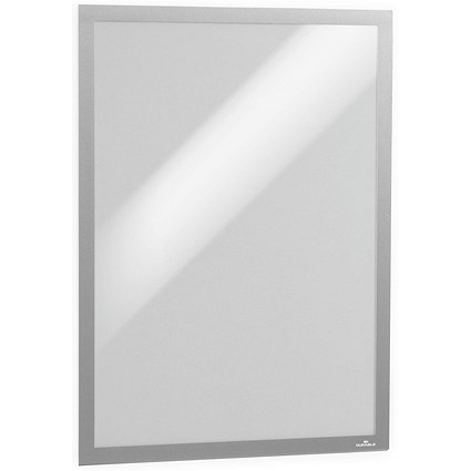 Durable Duraframe Poster Magnetic Signage Frame A2 Silver