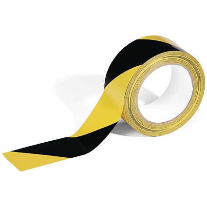 Durable Duraline Floor Marking Tape 50mm x 33m Yellow/Black 1044130