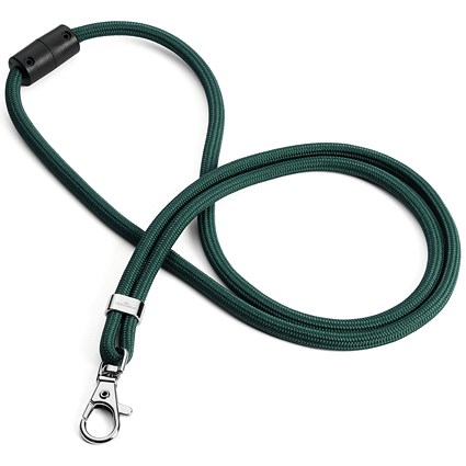 Durable Recycled Fabric Lanyard Green (Pack of 10) 824105