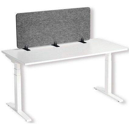 Durable Recycled Felt Desk Divider Panel 120cm Grey