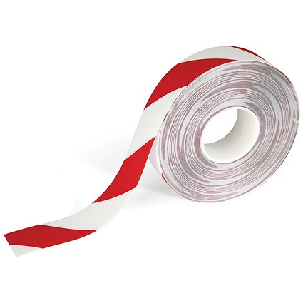 Durable Duraline Heavy Duty Floor Marking Tape 30m Red/White 1021132