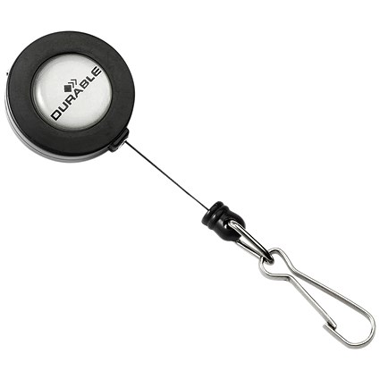 Durable Badge Reel with Snap Fastener, 850mm, Pack of 10