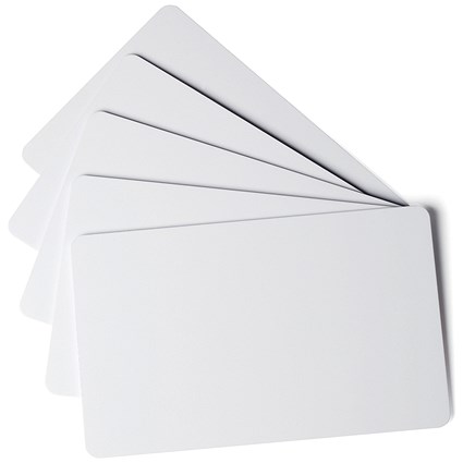 Durable Duracard Standard Blank Cards, 54x87mm, White, Pack of 100