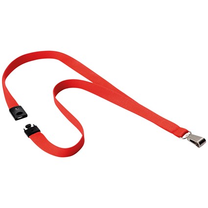Durable Textile Lanyard With Snap Hook 15mm Coral (Pack of 10) 8127136