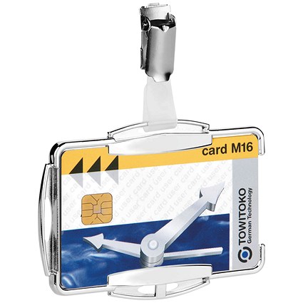Durable RFID Secure Card Holder Mono Silver (Pack of 10) 8901