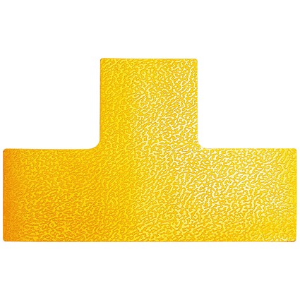 Durable Floor Marking Shape T, Yellow, Pack of 10