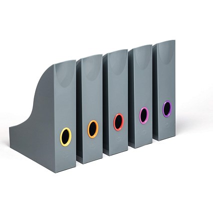Durable Varicolor Magazine Storage Rack A4 Grey (Pack of 5)