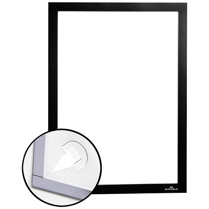 Durable Duraframe Wallpaper Info Frame, A4, Black