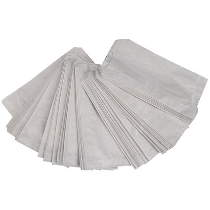 Paper Sanitary Bag White Kraft (Pack of 1000)