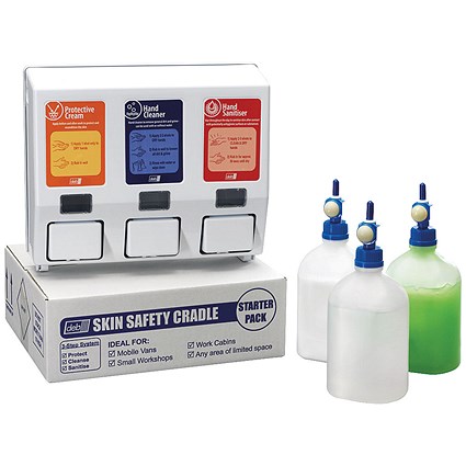 Deb Van Cradle Starter Kit (750ml creamer, 700ml hand cleanser, 700ml sanitiser) DCSP01PR