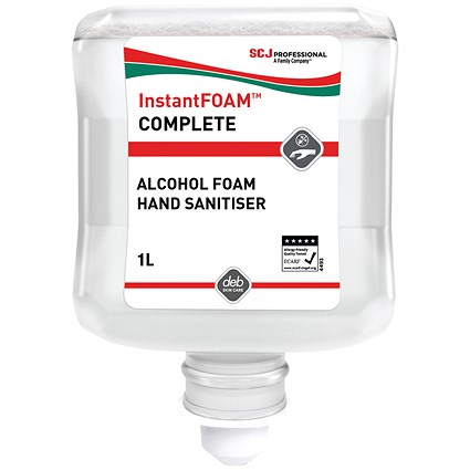 Deb InstantFOAM Complete Cartridge 1 Litre (Pack of 6) DIS1000ML Deb InstantFOAM Complete Cartridge 1 Litre (Pack of 6) DIS1000ML