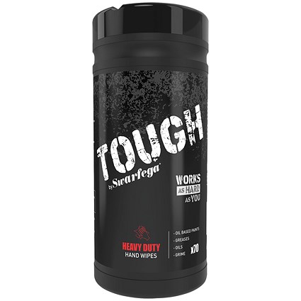 DEB Tough Heavy Duty Hand Wipes, 70 Sheets per tub, Pack of 6