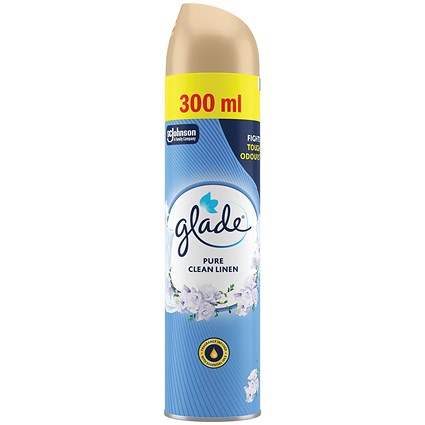 Glade Clean Linen Air Freshener, 300ml, Pack of 12 Glade Clean Linen Air Freshener, 300ml, Pack of 12