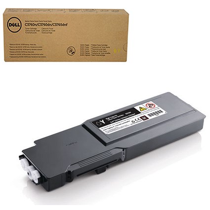 Dell C3760dn/C3760n/C3765dnf Yellow High Yield Laser Toner Cartridge