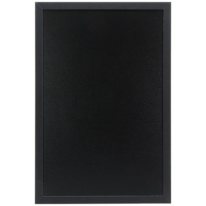 Securit Woody Chalkboard with Chalk Marker and Mounting Kit 400x15x600mm Black