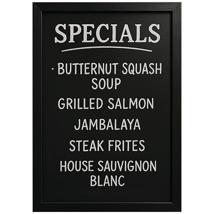 Deflecto Wall Mounted Chalkboard 600x800mm Black