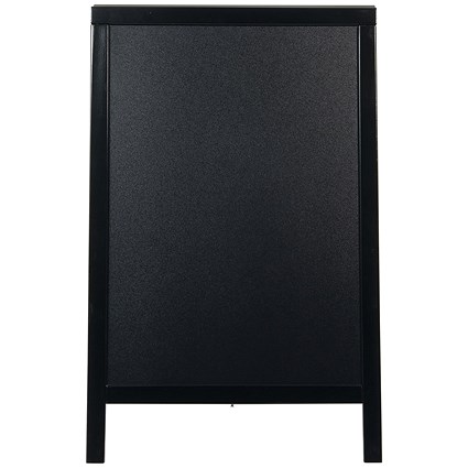 Deflecto Double Sided Pavement A Frame Chalkboard 850x545x560mm Black