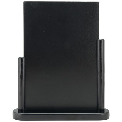 Deflecto Double Sided Medium Countertop Chalkboard Information Display Black