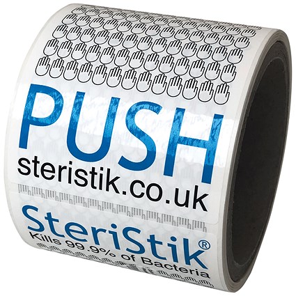 Deflecto SteriStik Door Push 225mm x 75mm (Pack of 10)
