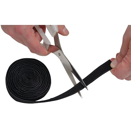 D-Line Cable Tidy Band reusable hook & Loop 1.2m Black