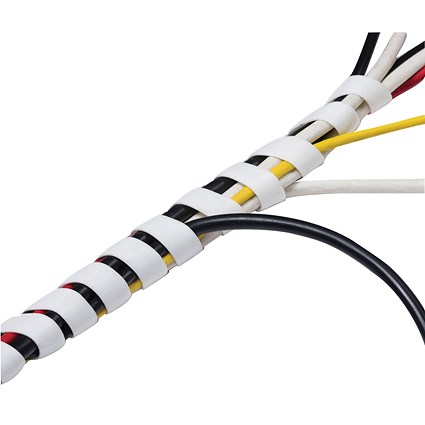 D-Line Cable Tidy Wrap, 2.5m, White D-Line Cable Tidy Wrap, 2.5m, White