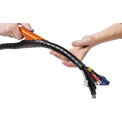 D-Line Black Cable Zipper, 25mm, 10m