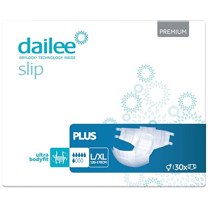 Dailee Slip Premium Plus Adult Diapers, Large/XL, Pack of 30