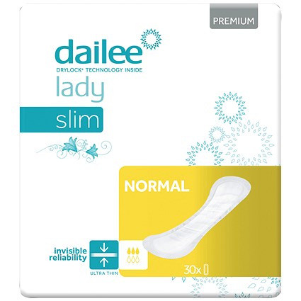 Dailee Lady Premium Slim Normal Incontinence Pads, Pack of 30