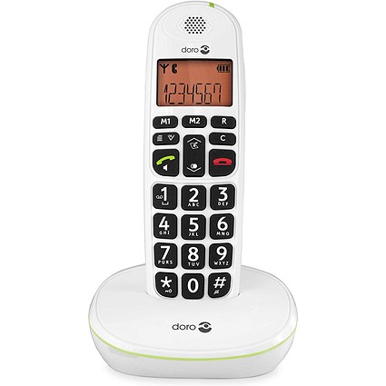 Doro DECT Cordless Telephone Big Button White PHONEEASY 100W Doro DECT Cordless Telephone Big Button White PHONEEASY 100W