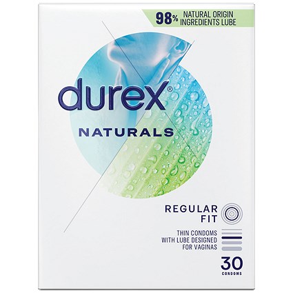 Durex Naturals Thin Condoms, Pack of 30