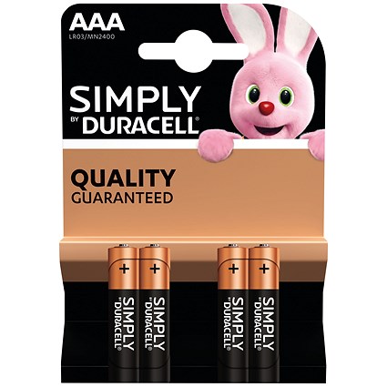 Duracell Simply Battery AAA (Pack of 4)