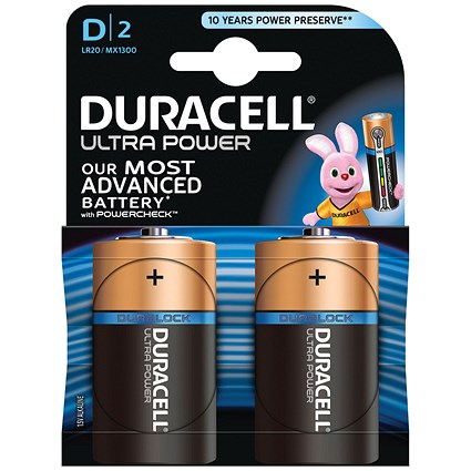Duracell Ultra Power D Batteries (Pack of 2)