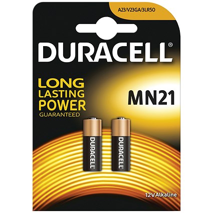 Duracell MN21 Alkaline Battery for Camera Calculator or Pager, 1.2V, Pack of 2