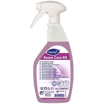 Diversey Room Care R9 Bathroom Cleaner Spray, 750ml, Pack of 6