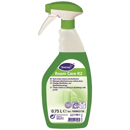 Diversey Room Care R2 Hard Surface Cleaner Spray, 750ml, Pack of 6