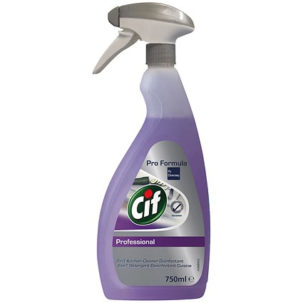 Cif 2-in-1 Kitchen Cleaner Spray - 750ml