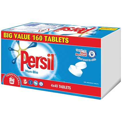 Persil Non-Bio Washing Tablets, 40 Tablets Per Pack, Pack of 4