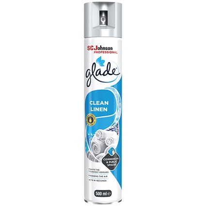 Glade Clean Linen Air Freshener Spray, 500ml