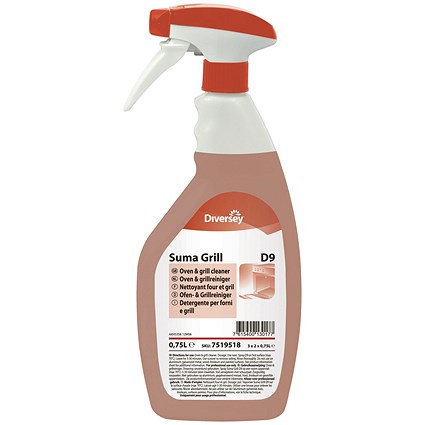 Diversey Suma Grill D9 Cleaner, 750ml, Pack of 6