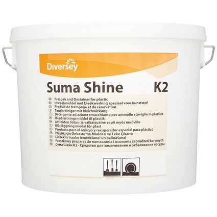 Diversey Suma Shine K2 Presak and Destainer, 10kg