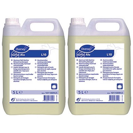 Diversey Suma Alu L10 Dishwashing Detergent, 5 Litres, Pack of 2