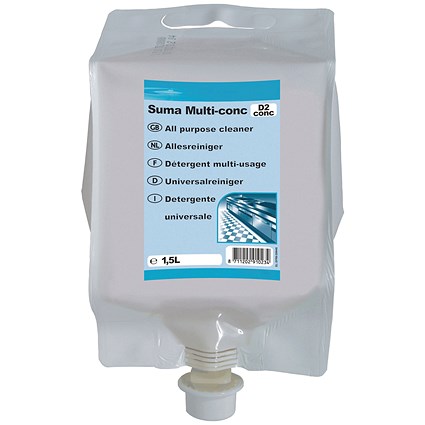 Diversey Suma Multi D2 All Purpose Cleaner, 1.5 Litres, Pack of 4