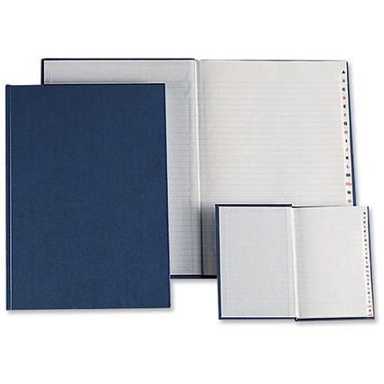 Contract Manuscript Book Casebound 70gsm Ruled Indexed A-Z 190 Pages A4 [Pack 5]