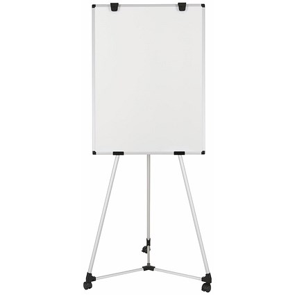 Bi-Office Earth Kyoto Mobile Non-Magnetic Easel, 700x1000mm, Silver
