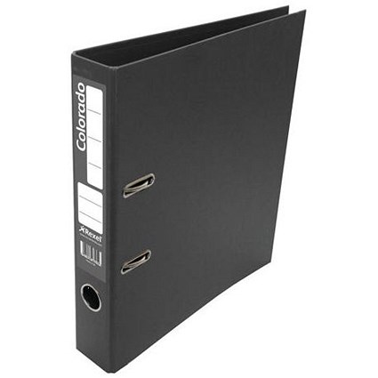 Rexel Colorado Lever Arch File A4 Black (Pack of 10)