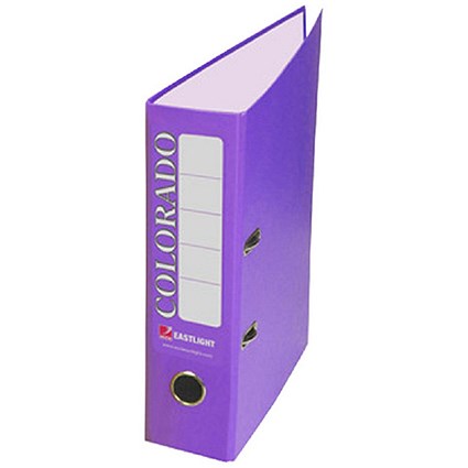 Rexel Colorado Lever Arch File A4 Purple (Pack of 10)